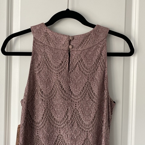 Shimmer taupe color cocktail dress. NWT. - Picture 5 of 6